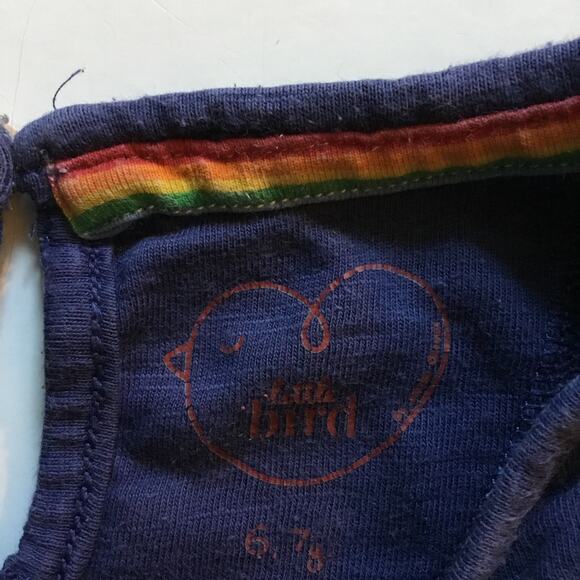 Little Bird navy woodland embroidered tee - Picture 3 of 6